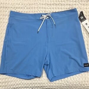 Hurley Blue Board Shorts with Drawstring Waist